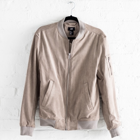 suede bomber jacket h&m